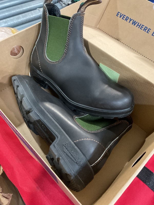 Photo 1 of (Used)(mens 5) Blundstone Original 519 Series Unisex Chelsea Boots with Premium Water Resistant Leather and Cushioned Midsoles, Stout Brown/Olive