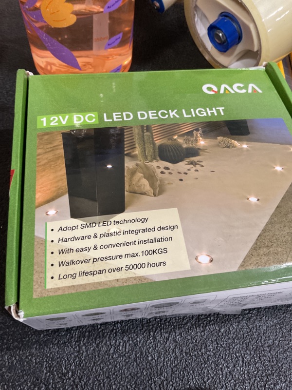 Photo 1 of ***(MISSING 3)***QACA LED Deck Lights, 0.7" Tiny Deck Driveway Light Dock Path Step Road Light Warm White Outdoor and Indoor Decoration Security Lighting (Pack of 10)