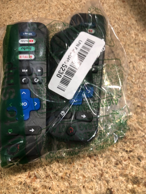 Photo 1 of (Pack of 2) Replacement-Remote-Control for Roku-TV,Compatible for TCL Roku/Hisense Roku/Onn Roku/Philips Roku Smart TVs(Not for Roku Stick and Box)