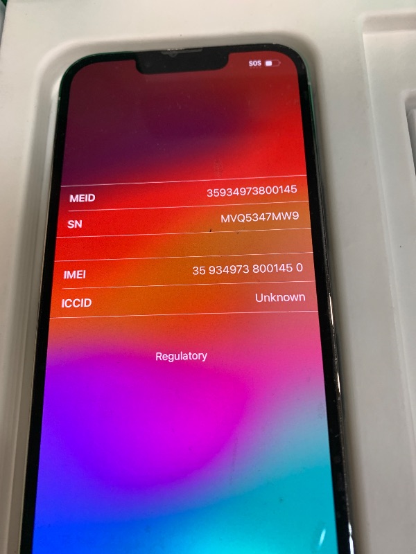 Photo 1 of *Screen Discolored* Apple iPhone 13 Pro, 128GB, Silver - Unlocked (Renewed Premium)