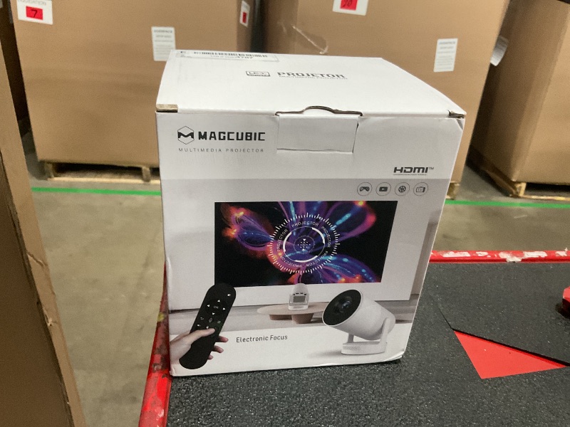 Photo 1 of ?Electric Focus?Magcubic Mini Projector 4K Support, Portable Projector with WiFi 6 and Bluetooth 5.4, Smart Proyector, 5W Soundbase Speaker, 180° Rotation for Home Theater HY300 Ultra