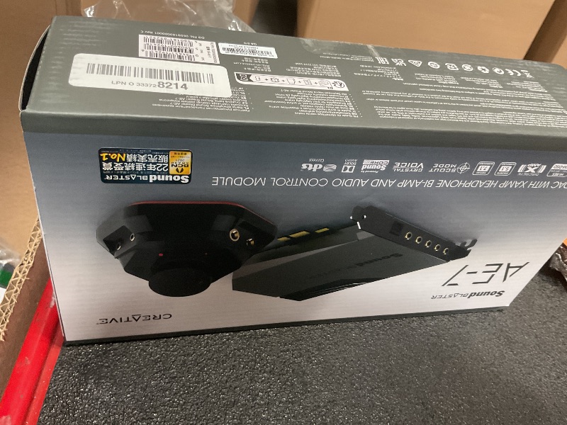 Photo 1 of Creative Sound Blaster AE-7 Hi-Res Internal PCIe Sound Card, Quad-Core Processor, 127dB DNR ESS SABRE-class 9018 DAC, Xamp Discrete Custom Bi-amp, Discrete 5.1/Virtual 7.1, Dolby, DTS Encoding (Black)