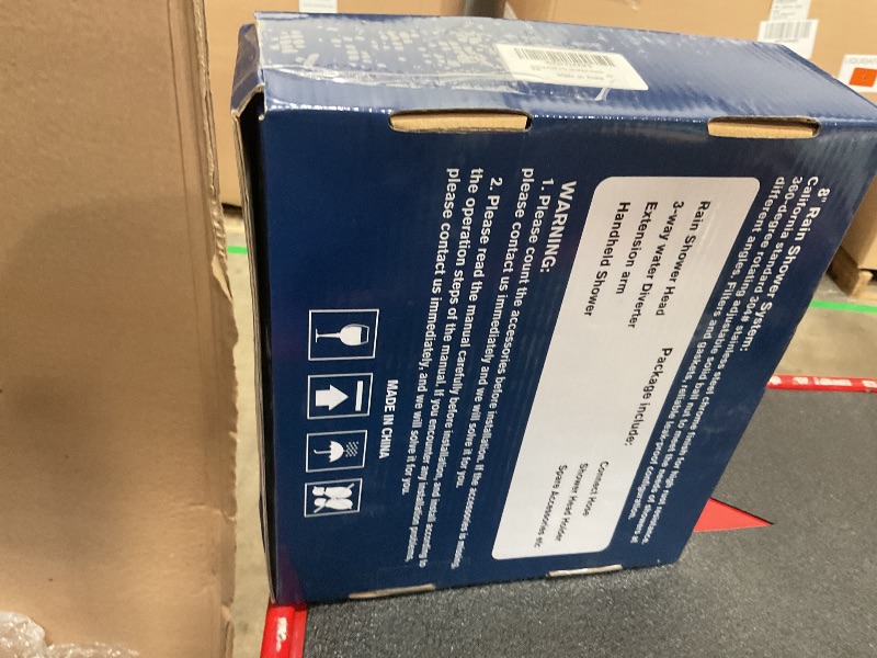 Photo 1 of Shower Head, 8 inch Multifunction High Pressure Rain Shower Head with Handheld Spray Combo with 11'' Angle Adjustable Extension Arm/Flow Regulator/Shower System Matte Black