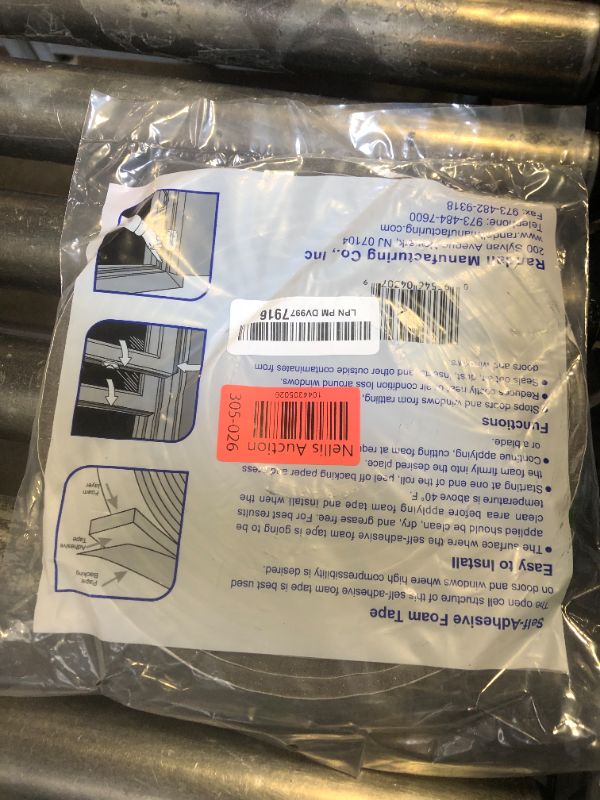 Photo 1 of Grey Highly Compressable Foam Self Adhesive Weatherstrip (1/4" Thick x 3/4" Wide 17 FT Long). Foam Insulation Tape for use with Doors and Windows, Automotives, ACS and More