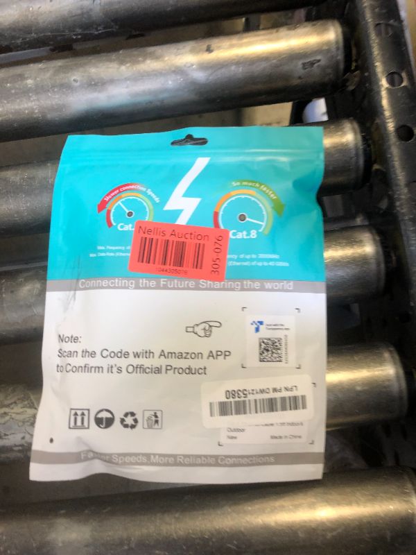 Photo 1 of Cat 8 Ethernet Cable, 1.5Ft 3Ft 6Ft 10Ft 15Ft 20Ft 30Ft 40Ft 50Ft 60Ft 100Ft Heavy Duty High Speed Internet Network Cable, Professional LAN Cable Shielded in Wall, Indoor&Outdoor