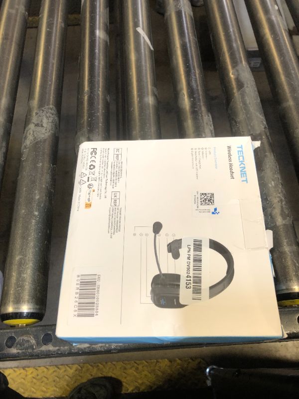 Photo 1 of TECKNET Trucker Bluetooth Headphones with Microphone Noise Canceling Wireless On Ear Headset, Hands Free Wireless Headset for Cell Phone Computer Office Home Call Center Skype (Black)