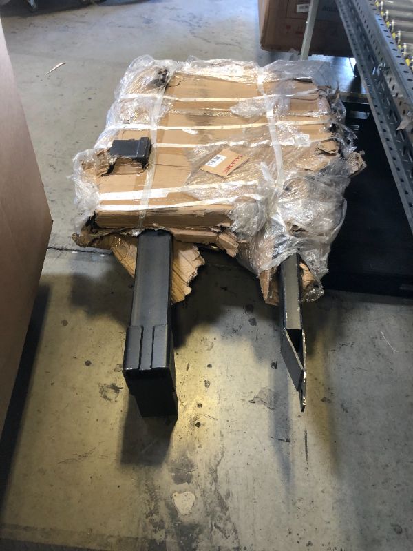 Photo 1 of 46" Quick Attach Pallet Forks Attachment Skid Steer Forks 2600 lbs Capacity for Tractors Loaders Quick Attach Mount Fork, Black