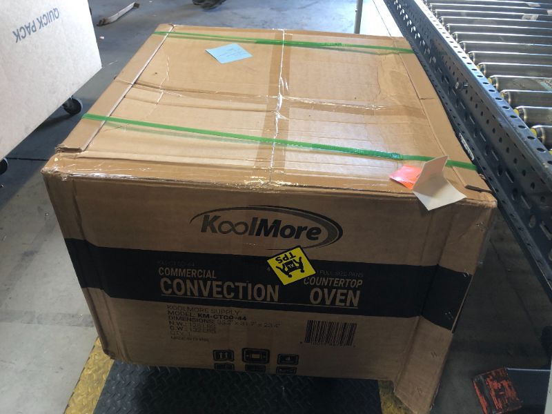 Photo 1 of KoolMore 32 in. Commercial Countertop Convection Oven, Holds Full Size Pans, 4 Racks and 3500W of Power, 240V in Stainless-Steel, ETL Listed for Safety and Sanitation (KM-CTCO-44)