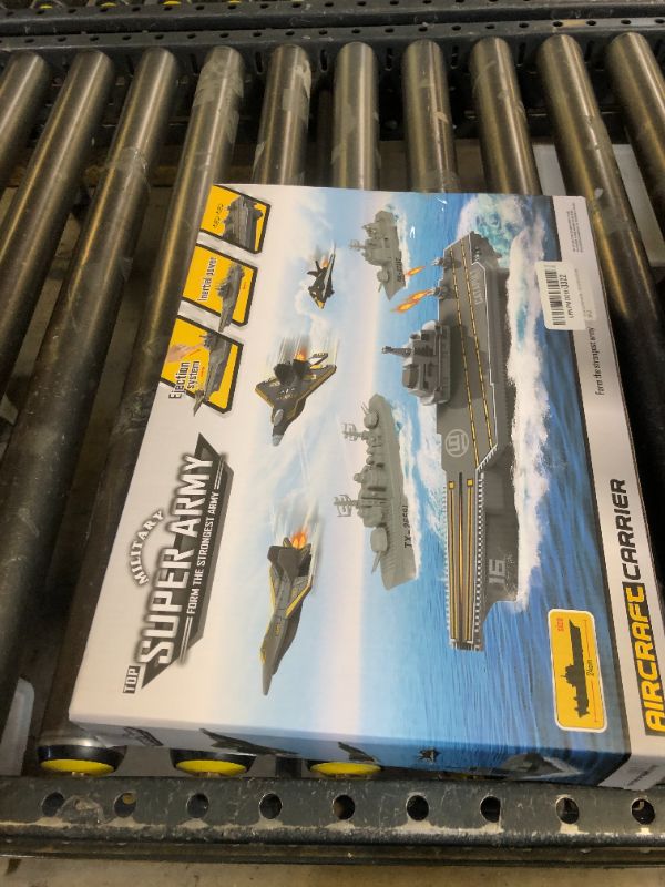 Photo 1 of Crelloci Aircraft Carrier Military Naval Ship with Pull Back Army Fighter Jet Toy Small Scale Model Plane Submarine Kids' Play Vehicle Set for Boy Girl Children