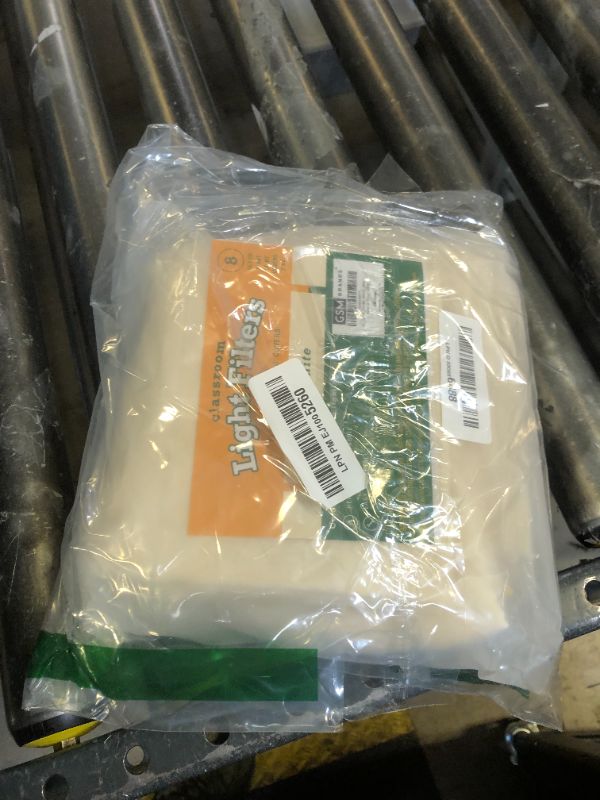 Photo 1 of Fluorescent Light Diffuser Covers (Set of 8) Filters Light for Classrooms and Offices - Flame-Retardant Fabric (Soft White)