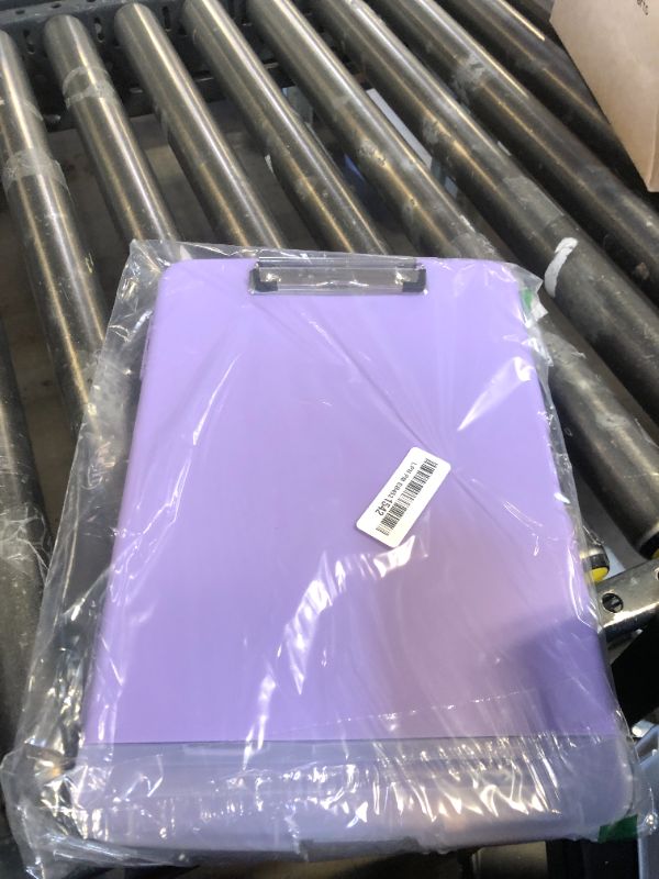 Photo 1 of Clipboard with Storage,A4 Nursing Clipboards with Pen Holder,Heavy Duty Storage Clipboard with Low Profile Clip, Clipboards Folder Side-Opening Clip Boards,Smooth Writing Clip Board (Light Purple)
