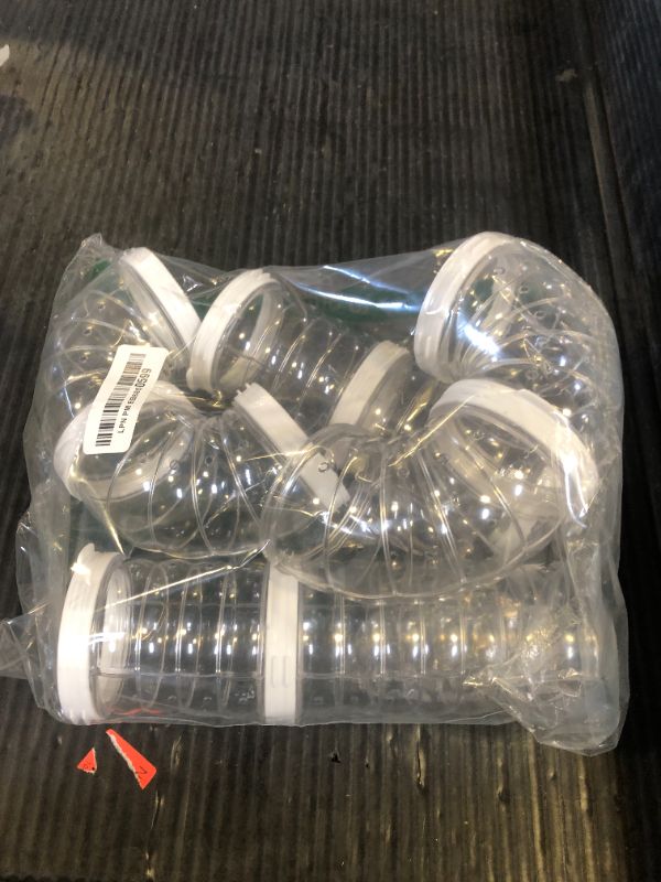 Photo 1 of MUYG 8 PCS Hamster Tube Set, Hamster Toy Set DIY Clear Pet Cage Tunnel Small Animal External Accessories Adventure Tube Syrian Rat Mouse (White)