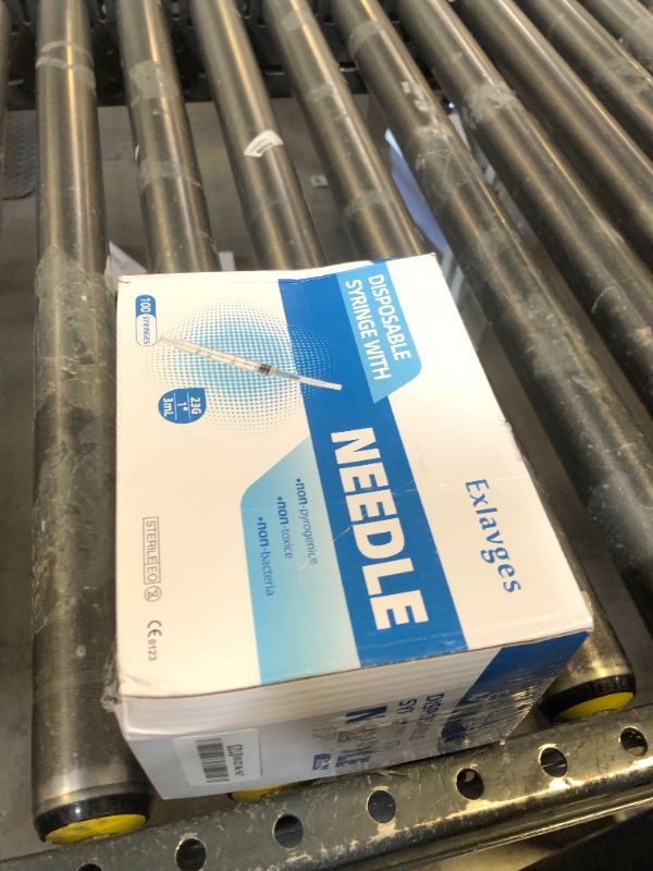 Photo 1 of 100 Pack Disposable 3ml/cc Lab Syringes with 23Ga 1 Inch Needle Luer Lock, Individually Sealed Packed