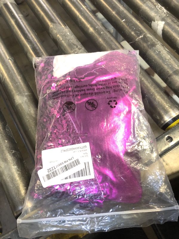 Photo 1 of Sequins Fringe Latin Dance Dress for Women 1920s V Neck Tango Ballroom Dancing Dresses Glitter Tassel Samba Rumba Flapper Dress Costume Purple