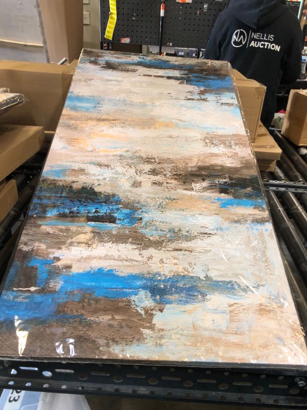 Photo 1 of Abstract Wall Art Living Room Wall Decor Retro Abstract Canvas Prints Vintage Canvas Artwork Rustic Contemporary Wall Art Bedroom Home Office Kitchen Wall Decor Framed Ready to Hang 24" x 48"