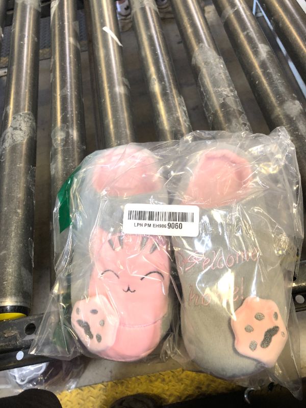 Photo 1 of Anddyam Kids Family Cute Cat Household Anti-Slip Indoor Home Slippers for Girls and Boys (Little Kid (6-8 Years), Pink Cat)