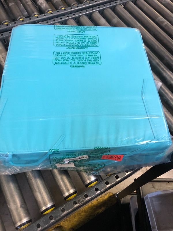 Photo 1 of Comcaver Outdoor Chair Cushions 19 x 19 Inch Waterproof Patio Chair Cushions with Tie 5 Year Color Fastness Thick Outdoor Seat Cushion for Garden Lawn Patio Furniture Teal Set of 2