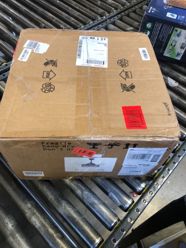 Photo 1 of TRSIOPFC 36 Inch Dimmable Chandelier Ceiling Fans, Crystal Fandelier Ceiling Fan with Lights and Remote for Bedroom Living Room Dining Room-Polished Black