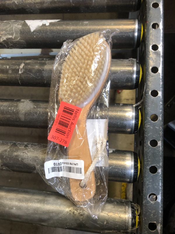 Photo 1 of 100% Natural Boar Bristle Body Brush with Contoured Wooden Handle by TOUCH ME