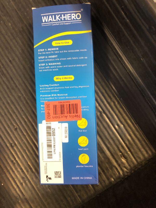 Photo 1 of Plantar Fasciitis Feet Insoles Arch Supports Orthotics Inserts Relieve Flat Feet, High Arch (Mens 8-8 1/2 | Womens 10-10 1/2)