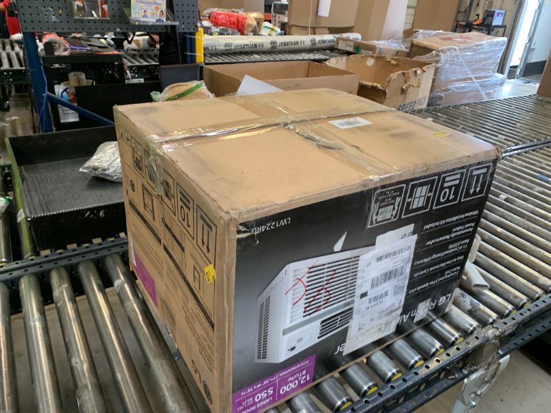 Photo 1 of LG LW1224RD 12,000 Window Air Conditioner, 115V, 550 Sq.Ft. (22' x 25' Room Size), Quiet Operation, Electronic Control with Remote, 3 Cooling & Fan Speeds, Auto Restart, 12000 BTU, White