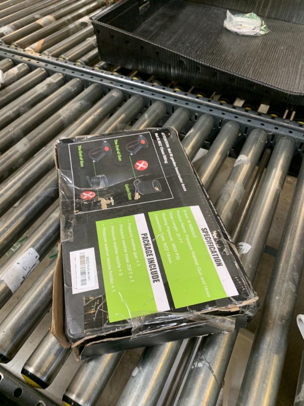 Photo 1 of M MINGLE Pressure Washer Hose and Gun Kit, 25 FT Power Washer Hose with 5 Nozzle Tips and M22-14mm Fitting, Replacement for Ryobi, Simpson, Craftsman