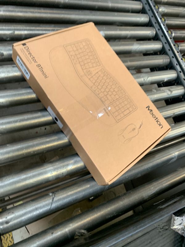 Photo 1 of MEETION Ergonomic Wireless Keyboard and Mouse Combo, 2.4G Curved Compact Keyboard with Cushioned Palm Rest, 4 Level DPI Adjustable Wireless Mouse, for Windows/Mac/Desktop/Laptop/PC, Gray Black