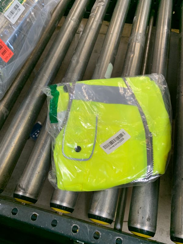 Photo 1 of TCCFCCT High Visibility Vest 9 Pockets Hi Vis Reflective Safety Vest for Men Women, Construction Vest with Reflective Strips, Meets ANSI/ISEA Standards, (Yellow, Small)