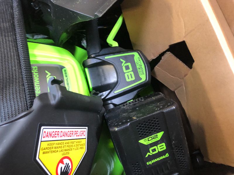 Photo 1 of Greenworks 80V 21" Brushless Cordless (Self-Propelled) Lawn Mower (LED Headlight + Aluminum Handles), 4.0Ah Battery and Rapid Charger Included (75+ Compatible Tools)