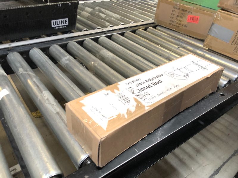 Photo 1 of Closet Rods for Hanging Clothes, 17 to 84 Inches Stepless Adjustable Metal Closet Rod, 1.3 Inches Heavy Duty Clothes Hanging Rod for Closet Wardrobes Laundry RV