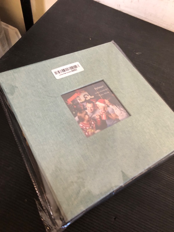 Photo 1 of Spbapr Large Photo Album Self Adhesive 3x5 4x6 5x7 8x10 Pictures Magnetic Scrapbook 40 Blank Pages Linen Cover DIY Album with A Metal Pen Turquoise