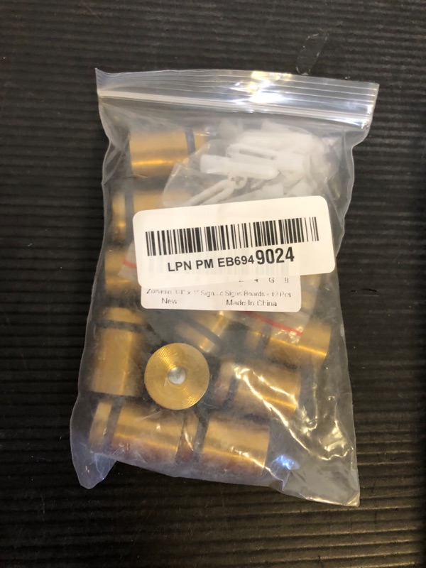 Photo 1 of Zorveiio 3/4" x 1" Sign Standoff Screws Gold Wall Standoff Mounts, Acrylic Standoff Screws Glass Standoff Sign Standoffs Acrylic Wall Mount Hardware Kit for Glass Acrylic Signs Boards - 12 Pcs