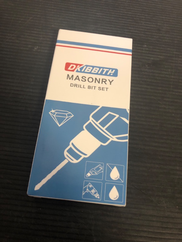 Photo 1 of 10-Piece Masonry Drill Bits Set for Tile Glass Ceramic Brick Wood, 1/8 to 1/2 Inch Drilling Bits with Triangle Handle, YG8 Tungsten Steel Alloy Tip.?Black?