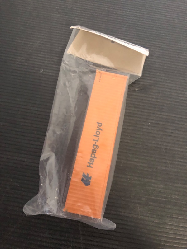 Photo 1 of Walthers SceneMaster HO Scale Model of Hapag Lloyd (Orange, Blue) 40' Hi Cube Corrugated Side Container,949-8254