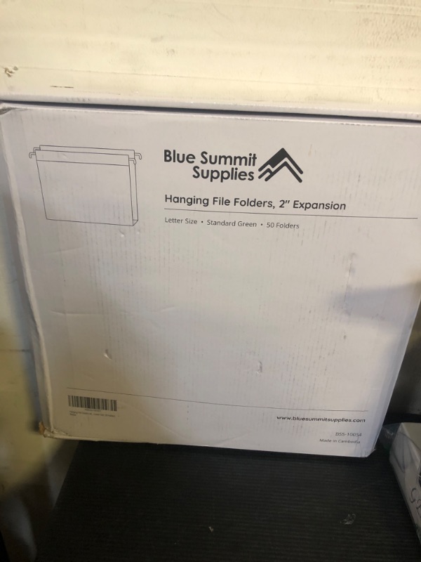 Photo 1 of 50 Extra Capacity Hanging File Folders, Heavy Duty Expanding Hang Folders with 2’’ Expansion, Standard Letter Size, Designed to Store Bulky Files, 50 Pack