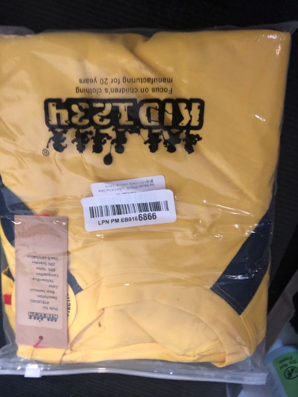Photo 1 of KID1234 Boys Swimsuits UPF50+UV Swimwear Set Two Piece Rash Guard with Hat for Kids 4-14 Years Yellow