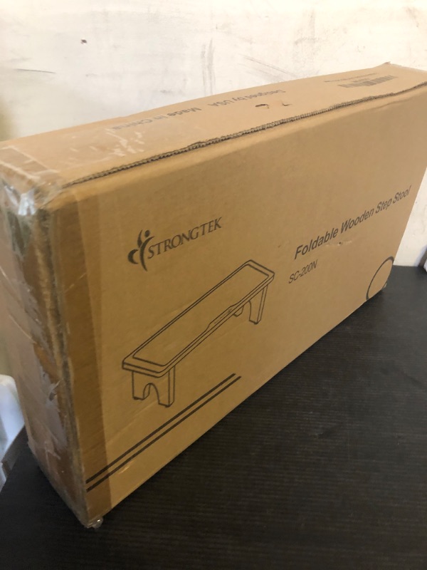 Photo 1 of StrongTek Foldable Kids Step Stool, Folding Wooden Step Stool for Adults, Sturdy, Portable, and Safe, Ideal for Bedroom, Bathroom, and High Beds - Holds up to 300 lbs