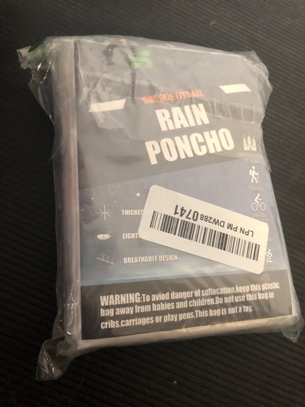Photo 1 of SWOGAA Disposable Rain Ponchos for Kids and Adults (Family 6 Pack) -50% Extra Thicker Men or Women Waterproof Emergency Rain Ponchos with Hood