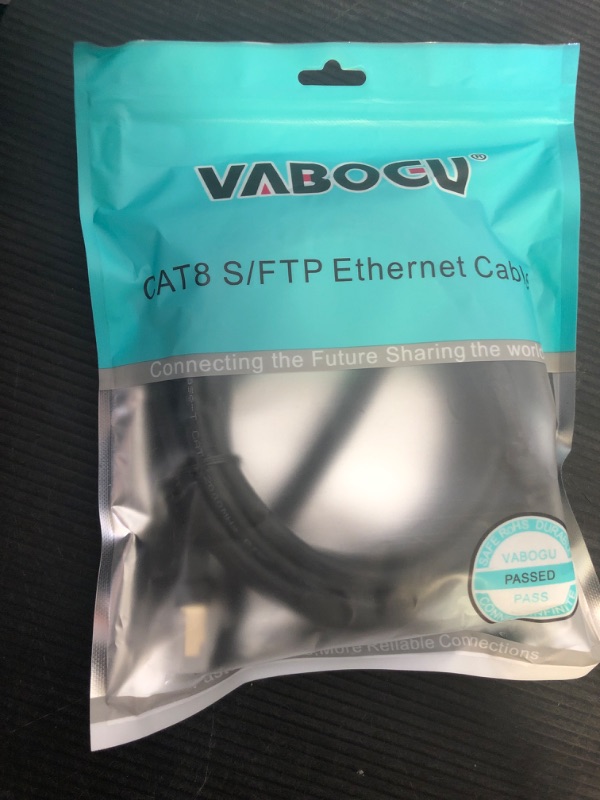 Photo 1 of Cat 8 Ethernet Cable, 10ft Heavy Duty High Speed Internet Network Cable, Professional LAN Cable, 26AWG, 2000Mhz 40Gbps with Gold Plated RJ45 Connector, Shielded in Wall, Indoor&Outdoo