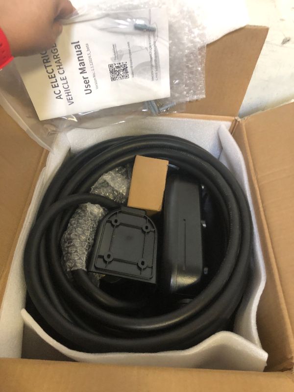 Photo 1 of Level 1 Level2 EV Charger Compatible for All Tesla and J1772 EVs 110-240 V,25 ft Cable, Portable Electric Vehicle Charge for Home and Outdoor (Black, 50A (Level 2) 33FT)