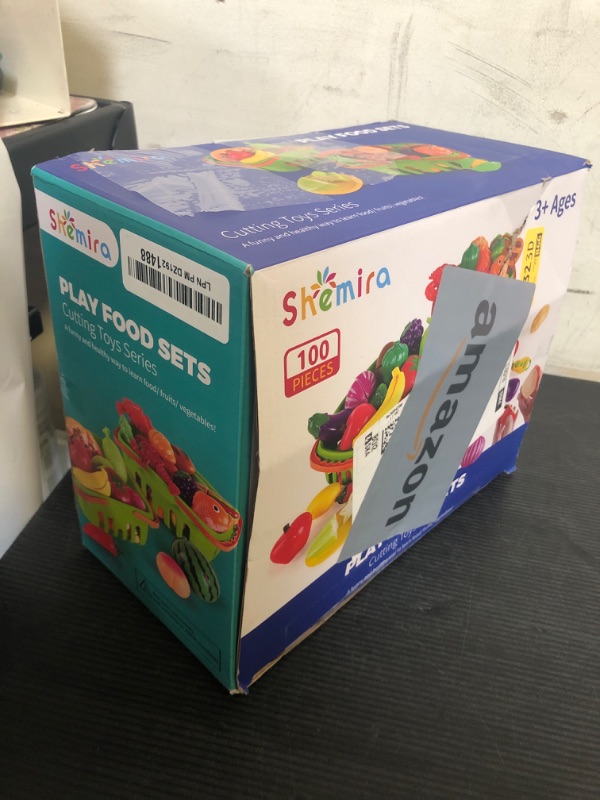 Photo 1 of 100 PCS Cutting Play Food Toy for Kids Kitchen, Pretend Food Toys for Toddlers, Play Kitchen Toys Accessories with 2 Baskets, Fake Food/Fruit/Vegetable, Birthday Gifts for 3 4 5 6 Years old Girls Boys