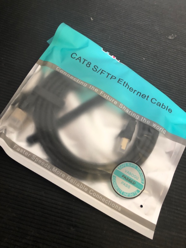 Photo 1 of Cat 8 Ethernet Cable, 1.5Ft 3Ft 6Ft 10Ft 15Ft 20Ft 30Ft 40Ft 50Ft 60Ft 100Ft Heavy Duty High Speed Internet Network Cable, Professional LAN Cable Shielded in Wall, Indoor&Outdoor
