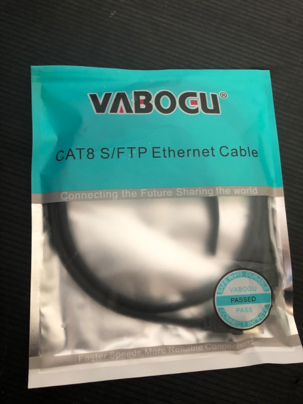 Photo 1 of Vabogu Cat 8 Ethernet Cable, 3ft Heavy Duty High Speed Internet Network Cable, 26AWG, 2000Mhz 40Gbps with Gold Plated RJ45 Connectors, Shielded for Indoor & Outdoor Use