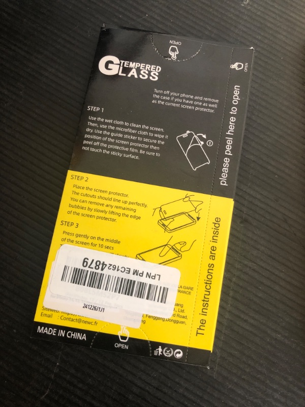 Photo 1 of NEW'C 3 Pack Designed for iPhone 12,iPhone 12 Pro Screen Protector (6.1"), Tempered Glass, Case Friendly Bubble Free Ultra Resistant