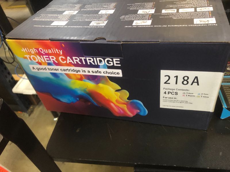 Photo 1 of 218A High Yield Toner Cartridge Replacement for HP 218X/218A/218 to Compatible with HP Color Laser Jet Pro 3201dw MFP 3301cdw MFP 3301fdw MFP 3301sdw W2180X W2181X W2182X W2183X (4 BK/Y/C/M)