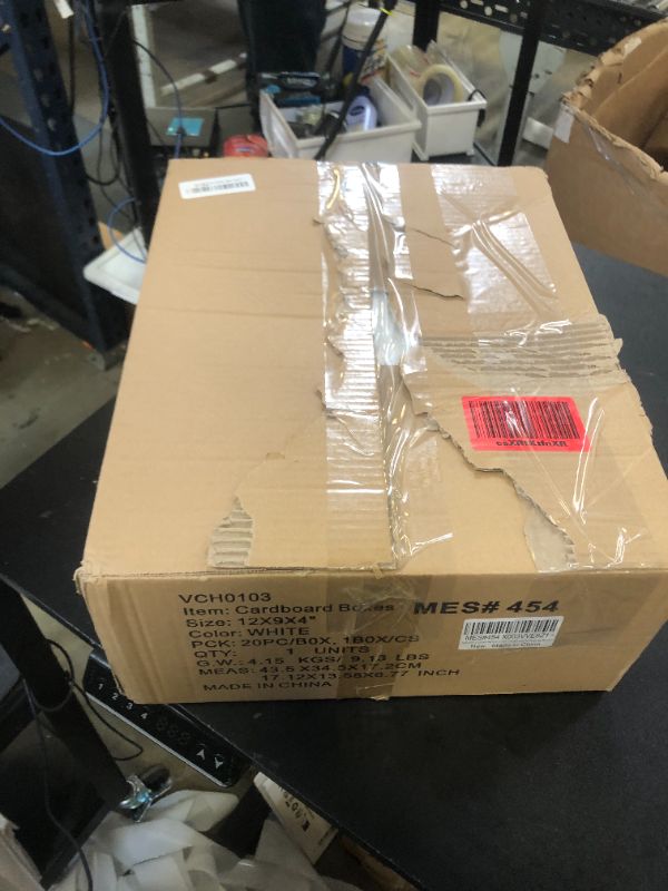 Photo 1 of MESHA Shipping Boxes 12x9x4 Inch 20 Pack White Cardboard Boxes Corrugated Box for Father's Day Gift Boxes, Small Business Mailing, Packaging, Mother's Day Gift Warpping