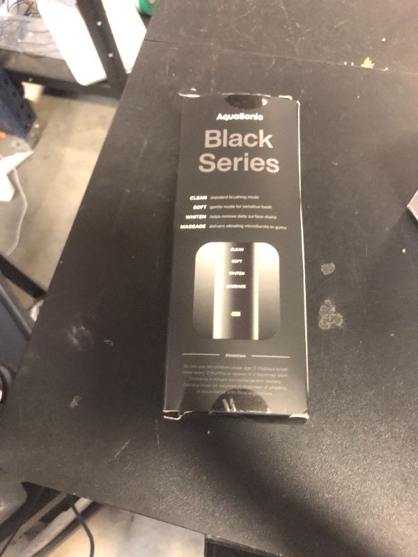 Photo 1 of Aquasonic Black Series Ultra Whitening Toothbrush – ADA Accepted Electric Toothbrush- 8 Brush Heads & Travel Case – 40,000 VPM Electric Motor & Wireless Charging - 4 Modes w Smart Timer