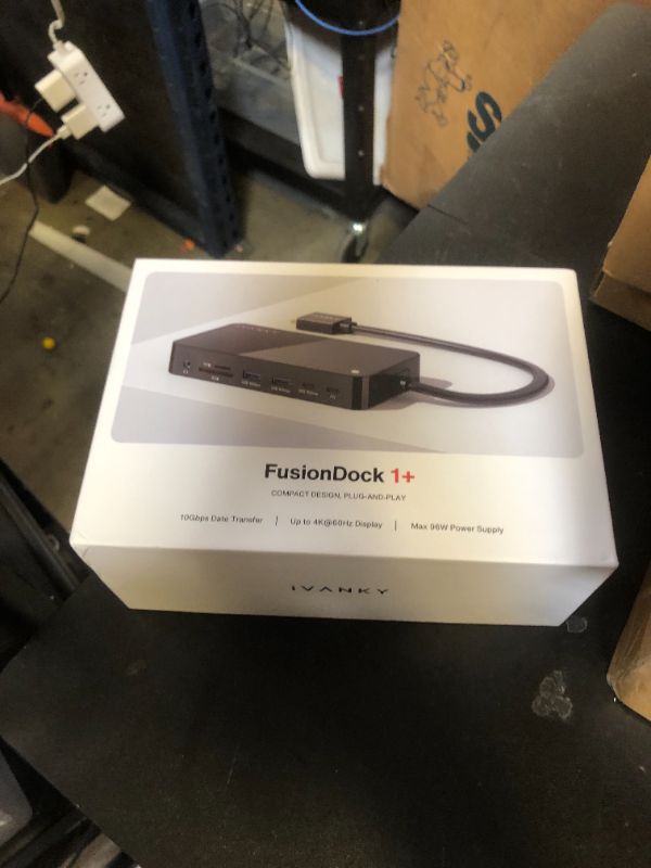 Photo 1 of iVANKY FusionDock 1+ MacBook Pro Docking Station with 180W Power Adapter, 12-in-1 Dual 4K@60Hz USB C Dock for MacBook Pro/Air Thunderbolt 3/4 Dock HDMI 2.0, 96W PD, 6 USB, 2.5Gbps Ethernet SD/TF Audio
