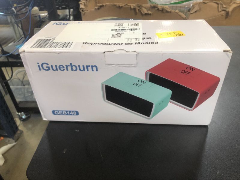 Photo 1 of iGuerburn Simple Music Player for Dementia Elderly Seniors Easy MP3 Player as Alzheimers Dementia Visually Impaired Patients Product Gift One-Touch Controls ON/Off Retro Music Box (Cyan)
