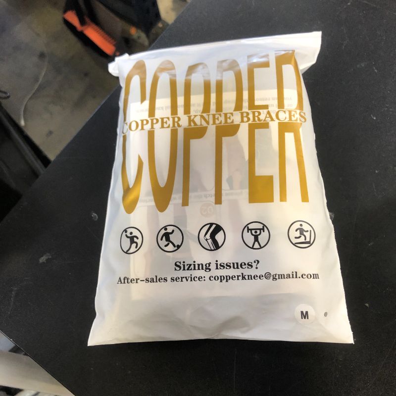 Photo 1 of Copper Knee Braces with Strap for Knee Pain Women and Men(2 Pack), Knee Compression Sleeve for Arthritis, ACL, Meniscus Tear, Joint Pain Relief, Knee Support for Working, Running, Weightlifting(M)